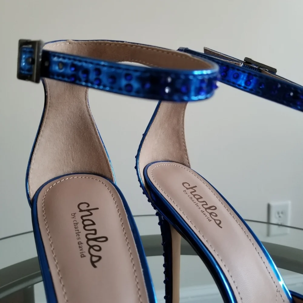🆕️⬇️Charles by Charles David POISON Stiletto Ankle Strap Pump - Picture 6 of 16